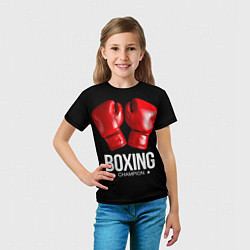 Футболка детская Boxing Champion, цвет: 3D-принт — фото 2