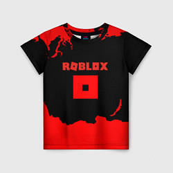Футболка детская Roblox краски красные, цвет: 3D-принт