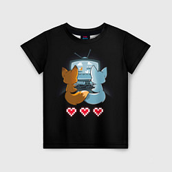 Детская футболка Лисья геймерская любовь