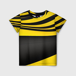 Детская футболка Желто-черный абстрактный стиль
