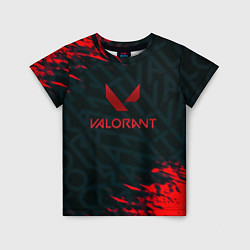 Детская футболка Valorant текстура краски