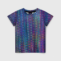 Детская футболка Большой волнистый зигзаг разноцветный