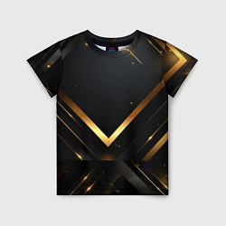 Детская футболка Gold luxury black abstract