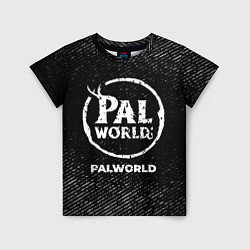 Детская футболка Palworld с потертостями на темном фоне