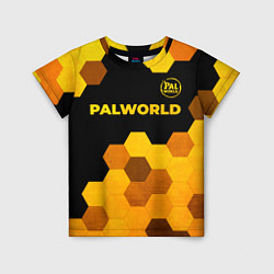 Детская футболка Palworld - gold gradient посередине