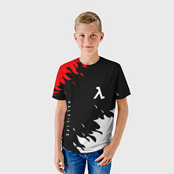 Футболка детская Half life текстура огонь, цвет: 3D-принт — фото 2