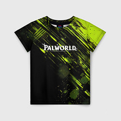 Футболка детская Palworld logo black green, цвет: 3D-принт