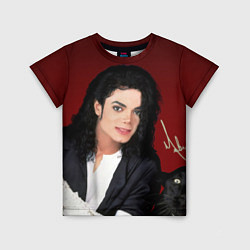 Детская футболка Michael Jackson с пантерой и автографом
