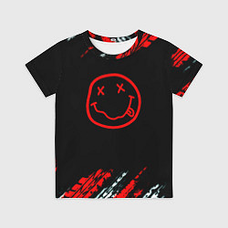 Футболка детская Нирвана текстура рок, цвет: 3D-принт