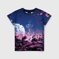 Детская футболка Абстрактные частицы в космосе