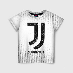 Футболка детская Juventus с потертостями на светлом фоне, цвет: 3D-принт