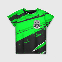 Футболка детская Liverpool sport green, цвет: 3D-принт