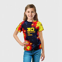 Футболка детская Thirty Seconds to Mars огненное лого, цвет: 3D-принт — фото 2
