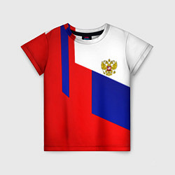 Детская футболка Россия геометрия спортивная