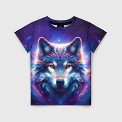 Детская футболка Волк и звезды