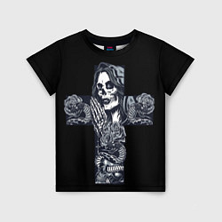 Футболка детская Santa muerte cross, цвет: 3D-принт