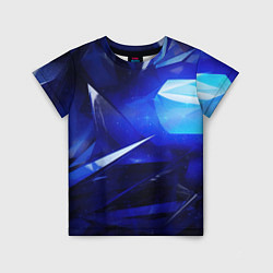Детская футболка Black and blue abstract background sport style
