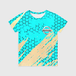 Футболка детская Nissan текстура краски, цвет: 3D-принт