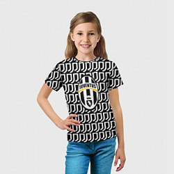 Футболка детская Juventus pattern fc, цвет: 3D-принт — фото 2