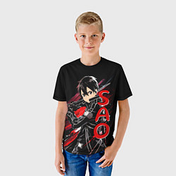 Футболка детская Кирито - Sword Art Online, цвет: 3D-принт — фото 2