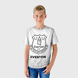 Футболка детская Everton с потертостями на светлом фоне, цвет: 3D-принт — фото 2