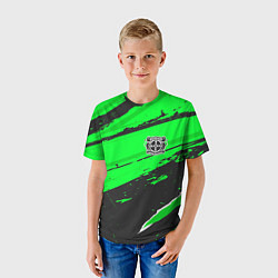 Футболка детская Bayer 04 sport green, цвет: 3D-принт — фото 2