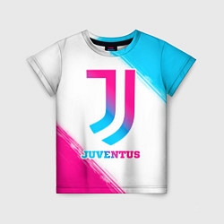 Футболка детская Juventus neon gradient style, цвет: 3D-принт