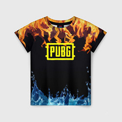 Детская футболка PUBG online битва огня и льда