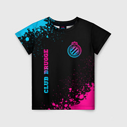 Детская футболка Club Brugge - neon gradient вертикально