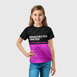 Футболка детская Manchester United pro football посередине, цвет: 3D-принт — фото 2