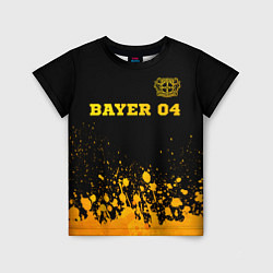 Детская футболка Bayer 04 - gold gradient посередине