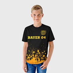 Футболка детская Bayer 04 - gold gradient посередине, цвет: 3D-принт — фото 2