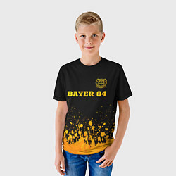 Футболка детская Bayer 04 - gold gradient посередине, цвет: 3D-принт — фото 2