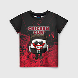 Детская футболка Chicken gun clown