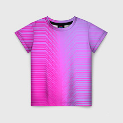 Детская футболка Розовые градиентные линии