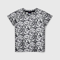 Детская футболка Пикселированный городской серый камуфляж