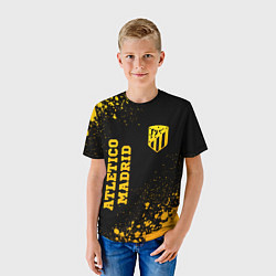 Футболка детская Atletico Madrid - gold gradient вертикально, цвет: 3D-принт — фото 2