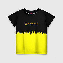 Футболка детская Binance биржа краски, цвет: 3D-принт