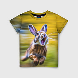 Детская футболка Крик бегущего зайца