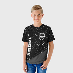 Футболка детская Arsenal sport на темном фоне вертикально, цвет: 3D-принт — фото 2