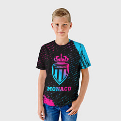 Футболка детская Monaco - neon gradient, цвет: 3D-принт — фото 2