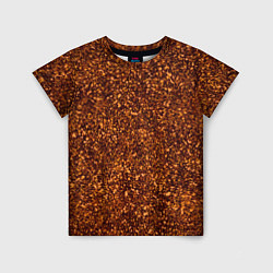 Детская футболка Медный коричневый текстура