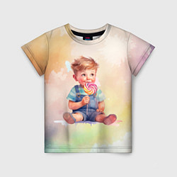 Детская футболка Мальчик с конфетой