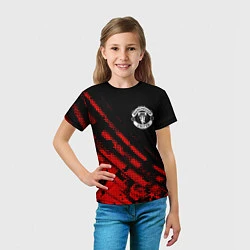 Футболка детская Manchester United sport grunge, цвет: 3D-принт — фото 2