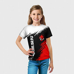 Футболка детская Самурай лого - киберпанк 2077, цвет: 3D-принт — фото 2
