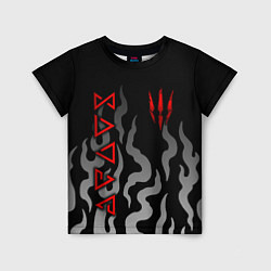 Детская футболка Ведьмак- языки пламени