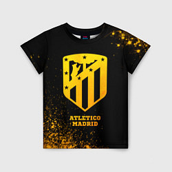 Футболка детская Atletico Madrid - gold gradient, цвет: 3D-принт