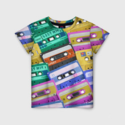 Детская футболка Аудио кассеты разноцветные