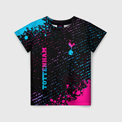 Детская футболка Tottenham - neon gradient вертикально