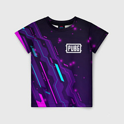 Детская футболка PUBG neon gaming